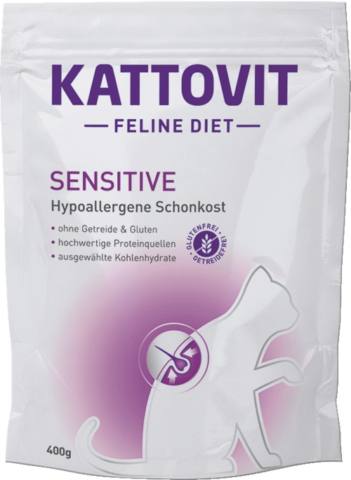 Kattovit Sensitive Cibo Secco Dietetico per Gatti 400 g - Alimento Ipoallergenico e Senza Glutine per Gatti Sensibili