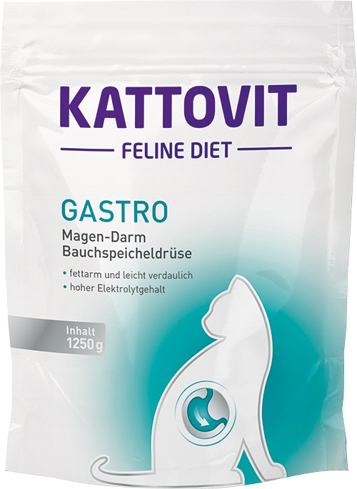 Kattovit Feline Diet Gastro 1,25kg - Cibo Secco Dietetico Completo per Gatti Adulti con Disturbi Gastrointestinali