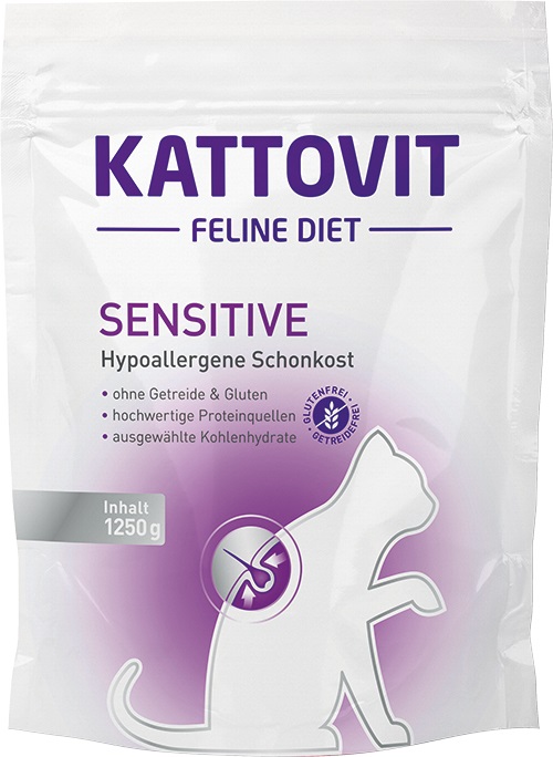 Kattovit Sensitive 1,25 kg - Cibo Secco Dietetico Completo per Gatti Adulti con Allergie e Intolleranze Alimentari