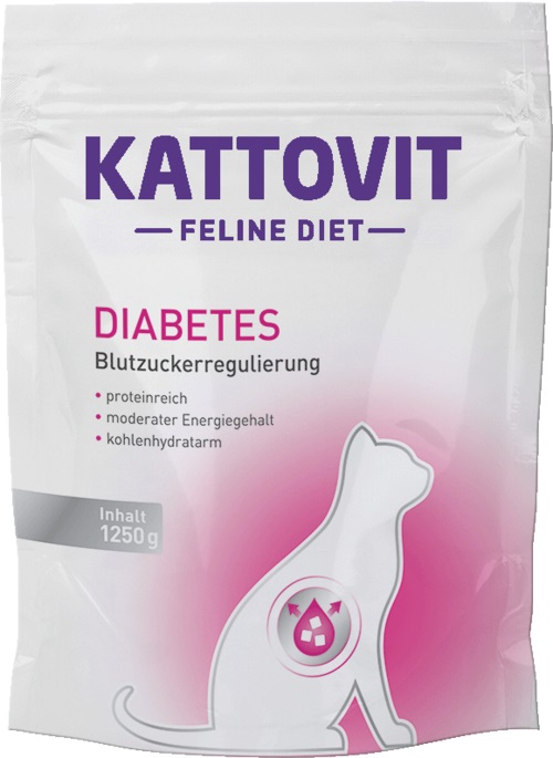 Kattovit Diabete/Peso Cibo Secco per Gatti Adulto 1,25 kg - Alimento Dietetico per Regolare Glucosio e Ridurre Sovrappeso