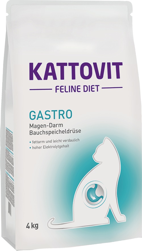 Kattovit Gastro 4kg - Cibo Secco Dietetico per Gatti Adulti con Problemi Gastrointestinali