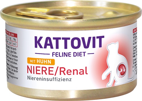 Kattovit Alimento Umido Renale per Gatti Adulto - Pollo, 85 g