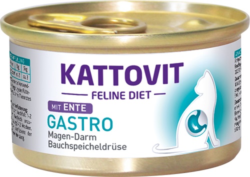 Kattovit Feline Diet Gastro Cibo Umido per Gatti Adulti con Anatra - 85 g
