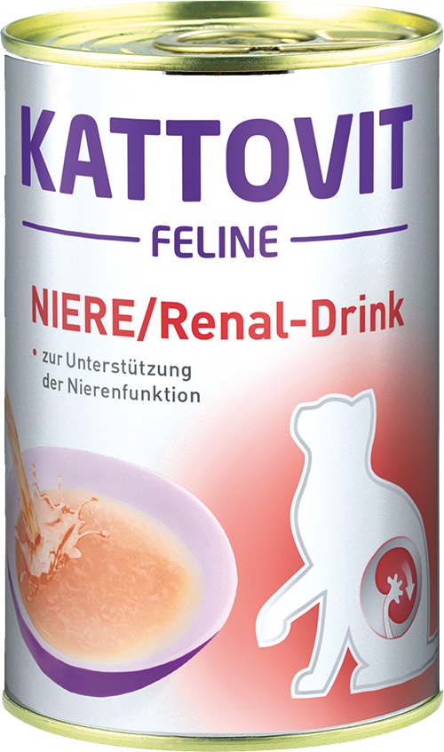 Kattovit Reni/Renal Drink Pollo - Bevanda per Gatti Adulti con Pezzetti di Carne - 135 ml