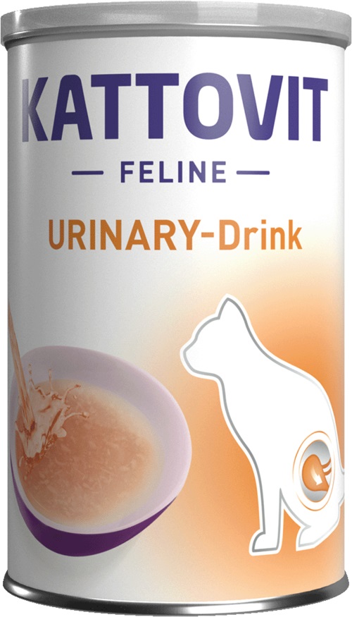 Kattovit Urinary Drink al Pollo - Bevanda dietetica complementare per gatti - Confezione da 6 x 135 ml - Ideale per gatti con calcoli di struvite