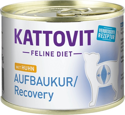 Kattovit Feline Diet Recovery Pollo - Cibo Umido Dietetico per Gatti Adulti, 185 g