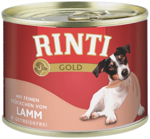 RINTI Gold cibo umido per cani Adulto Agnello Mini 185 g - Alimento completo per cani di piccola taglia