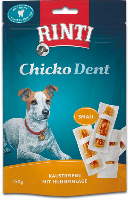 RINTI Chicko Dent Small Pollo - Snack Masticabili per Cani, 150 g, Igiene Orale e Gusto Delizioso