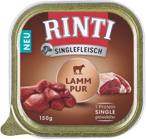 RINTI Monoproteico Agnello 150g - Alimento Completo e Senza Cereali per Cani Adulti
