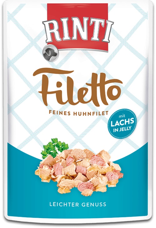 RINTI Filetto in Gelatina Pollo & Salmone per Cani Adulti - 100 g