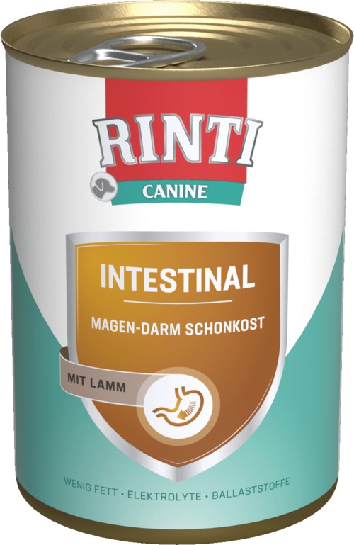 RINTI Cibo Umido per Cani Intestinal Agnello 400 g - Alimento Dietetico per Salute Digestiva