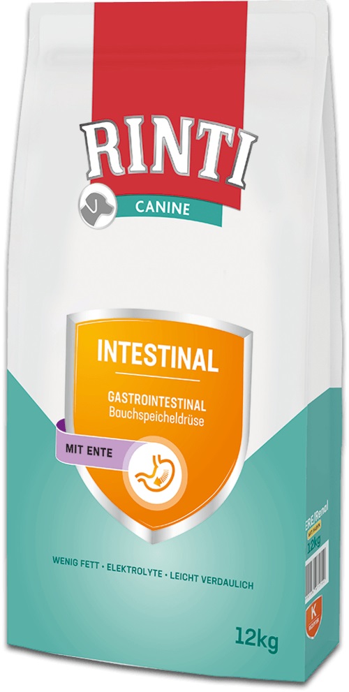 RINTI Canine Intestinal Crocchette per Cani Adulto con Anatra - 12 kg