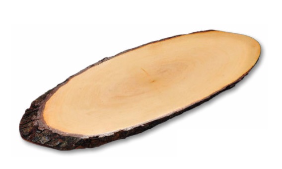 Kesper Vassoio da Portata in Corteccia Ovale 60-69 x 21 x 1.8 cm - Design Elegante per Buffet