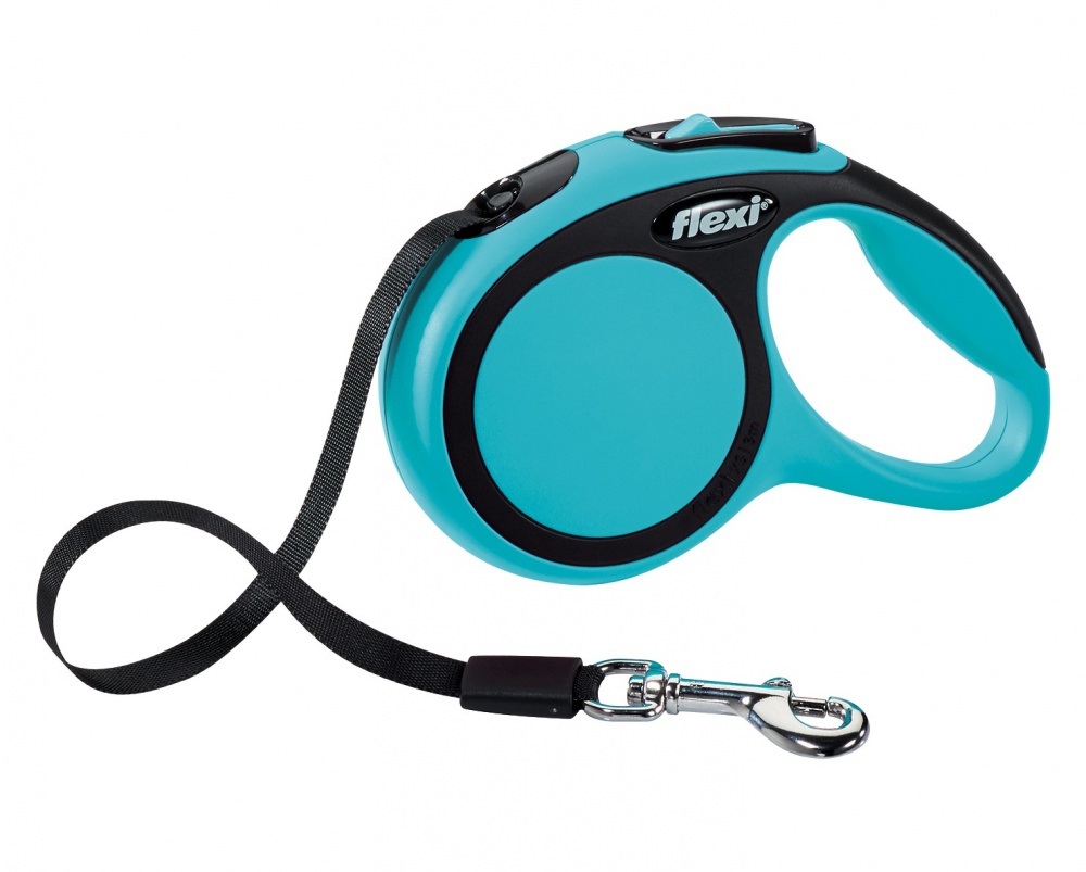 FLEXI Guinzaglio New Comfort XS 3m Blu - Fettuccia Robusta, Sistema Frenante a Corsa Breve, Impugnatura Regolabile