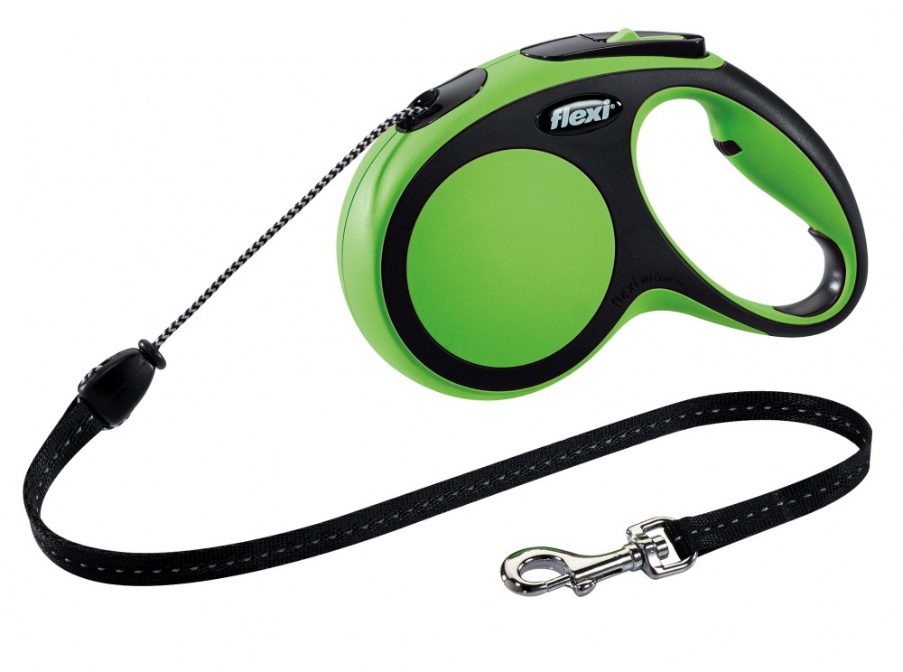 FLEXI New Comfort Guinzaglio Retrattile M per Cani fino a 20 kg, 5 m, Verde, con Impugnatura Ergonomica e Sistema Frenante a Corsa Breve