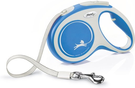 FLEXI New Comfort L Guinzaglio Retrattile 5 m Blu per Cani fino a 50 kg con Impugnatura Ergonomica
