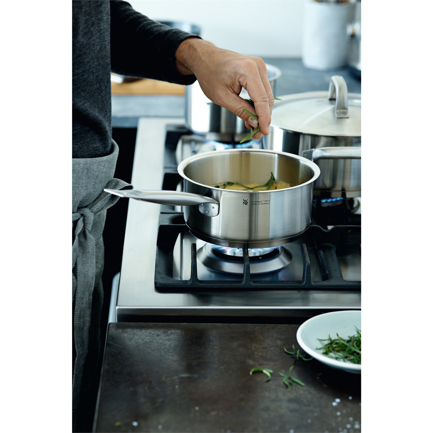 WMF Gourmet Plus - Casseruola Ø 16 cm in Acciaio Inox Cromargan® per Induzione