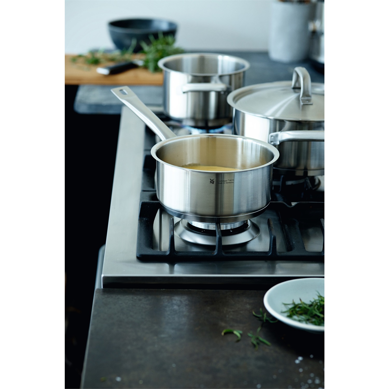 WMF Gourmet Plus - Casseruola Ø 16 cm in Acciaio Inox Cromargan® per Induzione