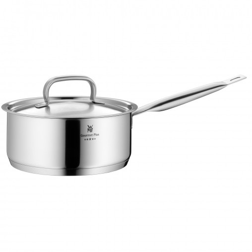 WMF Gourmet Plus Padella con Coperchio in Acciaio Inox, 1.4 L, Diametro 16 cm