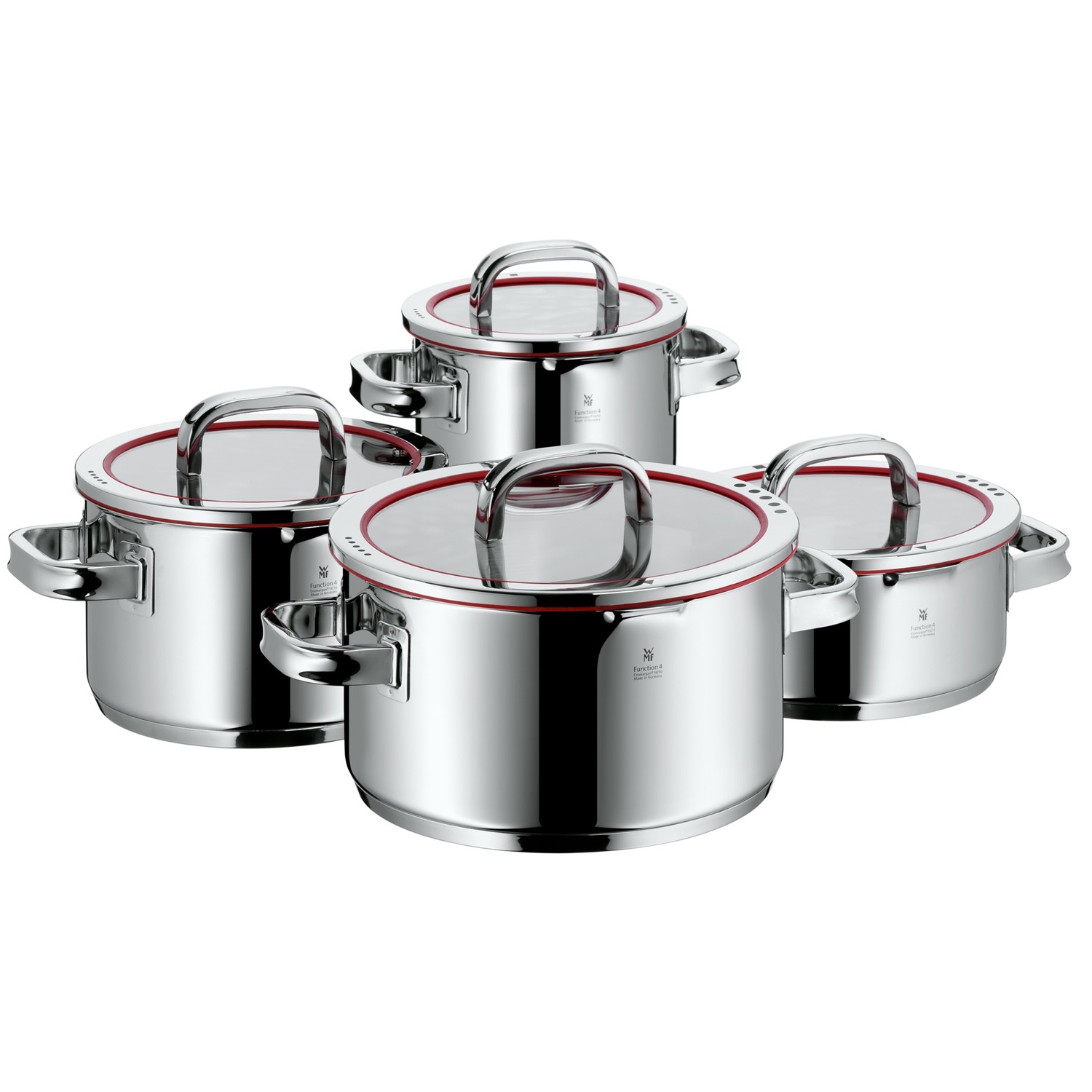 WMF Set di Pentole Function 4 - 4 pezzi in Acciaio Inossidabile 18/10, per Induzione, Capacità 2.5 L