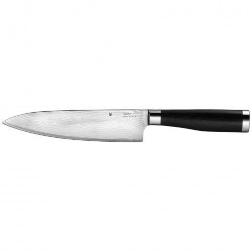 WMF Yari Set di Coltelli 3 Pezzi in Acciaio Speciale - Coltello Cuoco 20 cm, Multiuso 15 cm, Pelapatate 9 cm - Colore Nero
