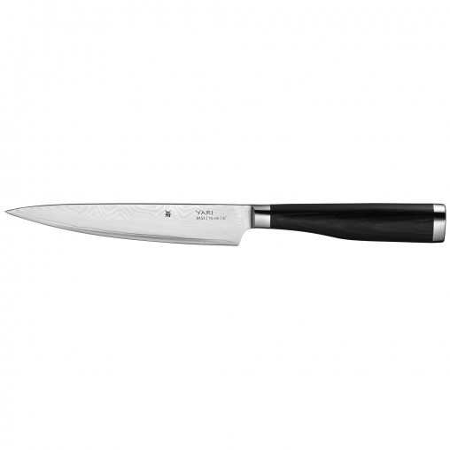 WMF Yari Set di Coltelli 3 Pezzi in Acciaio Speciale - Coltello Cuoco 20 cm, Multiuso 15 cm, Pelapatate 9 cm - Colore Nero