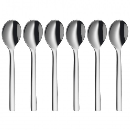 WMF Set di 6 Cucchiaini da Caffè Nuova in Acciaio Inossidabile Cromargan Lucido - 11 cm, Lavabile in Lavastoviglie