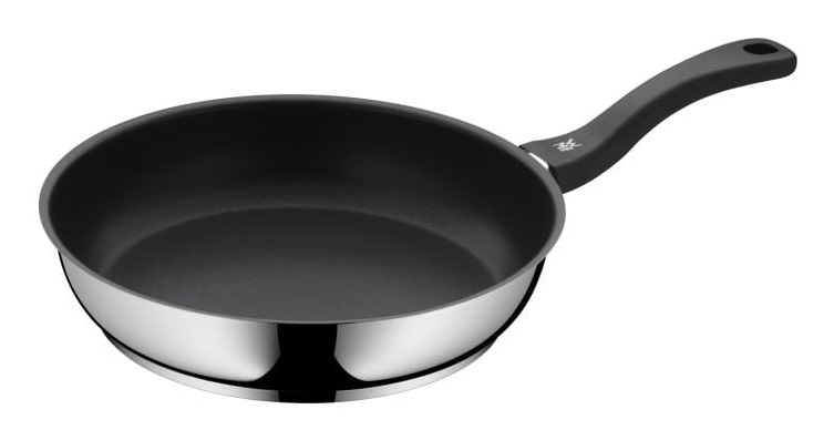 WMF Padella Antiaderente Devil 28 cm - Acciaio INOX Cromargan, Rivestimento PTFE, Ideale per Frittura e Rosolatura