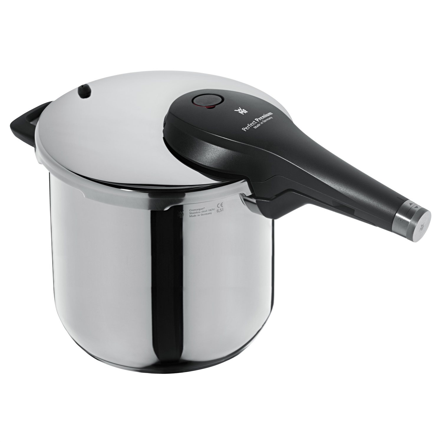 WMF Perfect Premium One Pot - Pentola a Pressione a Induzione, 6,5 L, 22 cm, Acciaio Inox Cromargan Lucido, 2 Livelli di Cottura, Manopola all-in-One