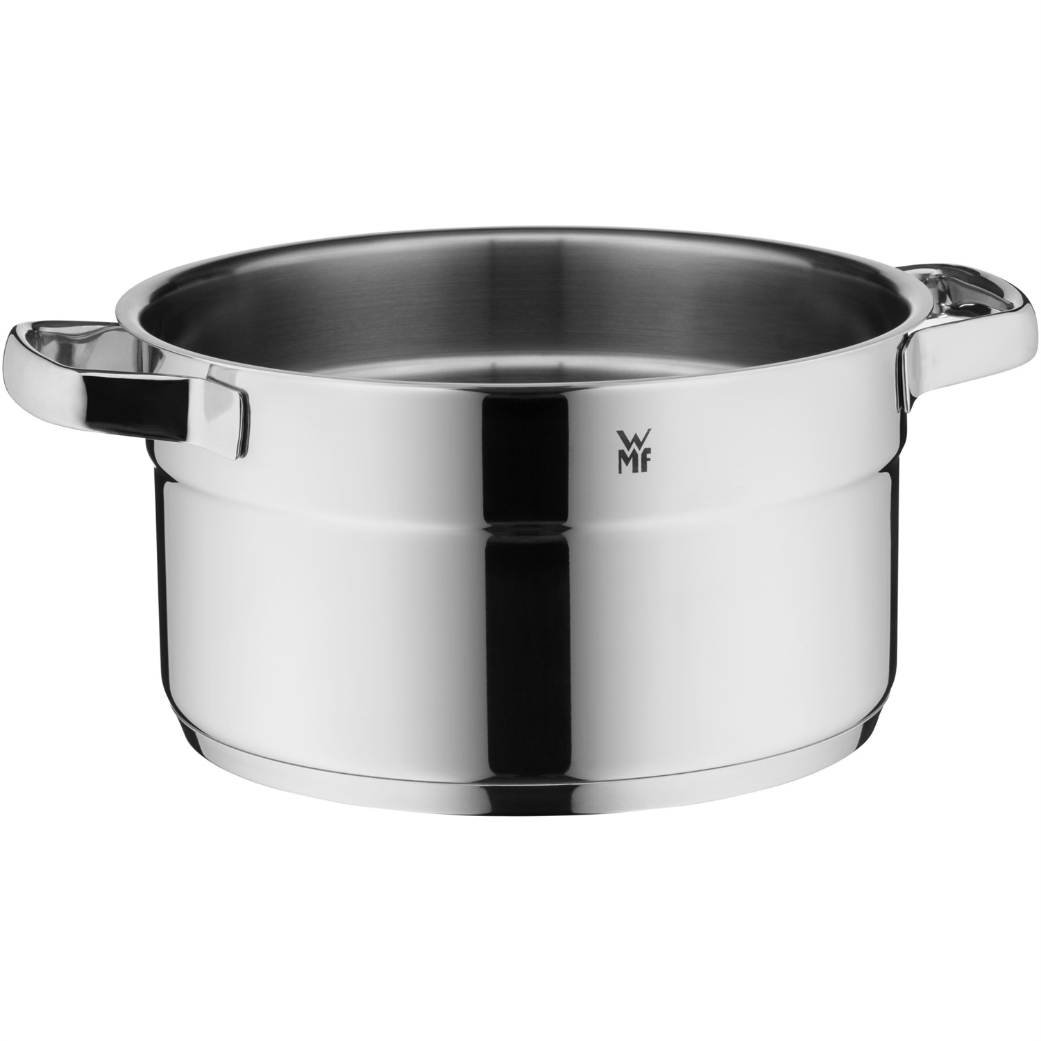 WMF Compact Cuisine - Pentola grande 24 cm in acciaio inox Cromargan lucido con coperchio in vetro, 5,6 l, impilabile