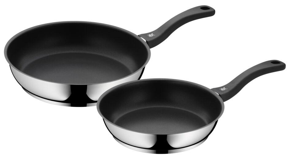 WMF Set di Padelle Devil 2 Pezzi - 20 cm e 28 cm in Acciaio Inossidabile con Rivestimento Antiaderente