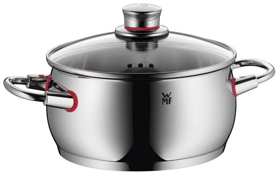 WMF Compact Cuisine Set di Pentole 5 Pezzi in Acciaio Inox Cromargan - Design Salvaspazio, Adatte a Tutti i Piani Cottura, Compresa Induzione