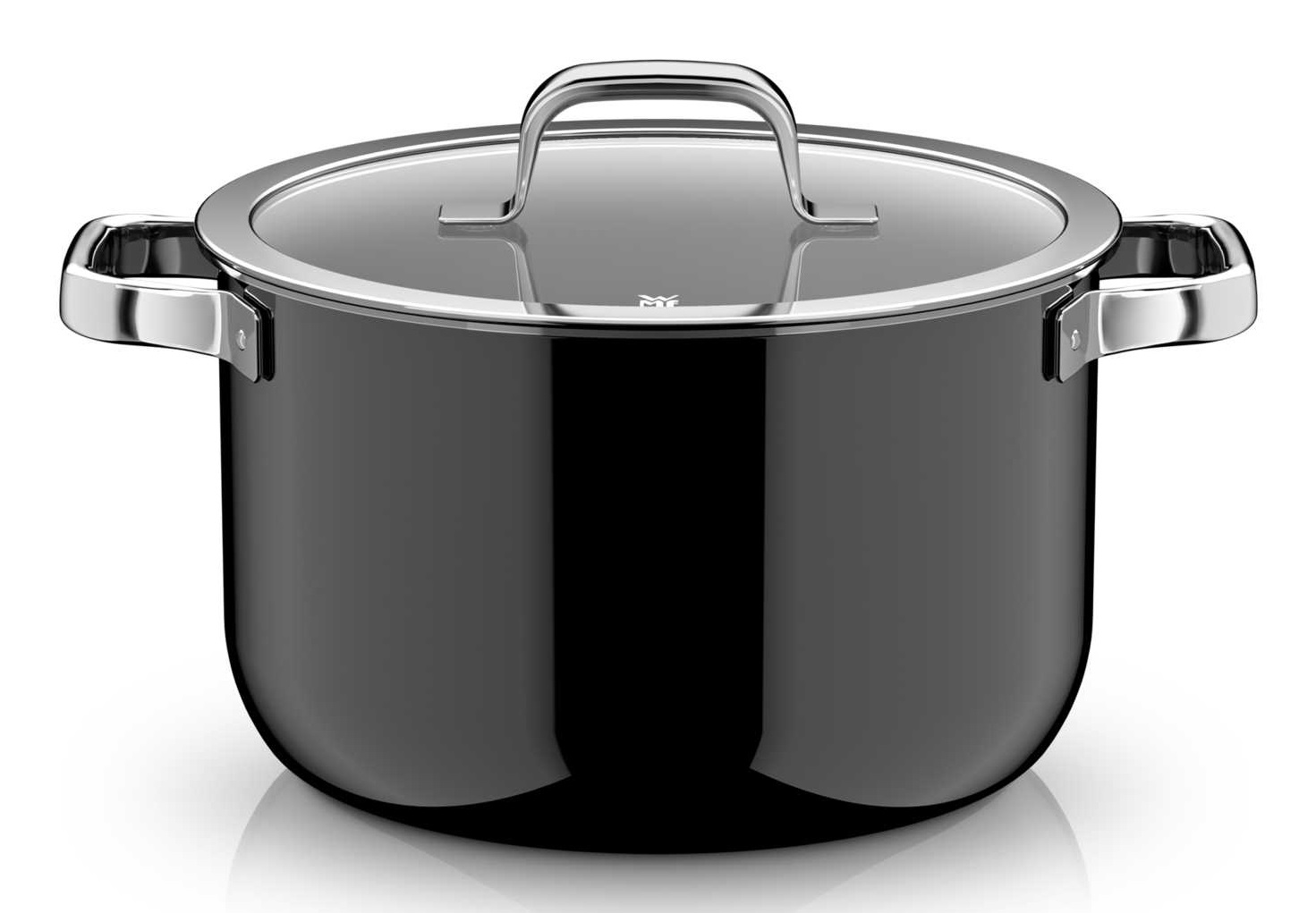WMF Fusiontec Mineral Pro - Pentola con coperchio in vetro, 24 cm, resistente ai graffi, adatta a tutti i piani cottura, Made in Germany, colore Nero