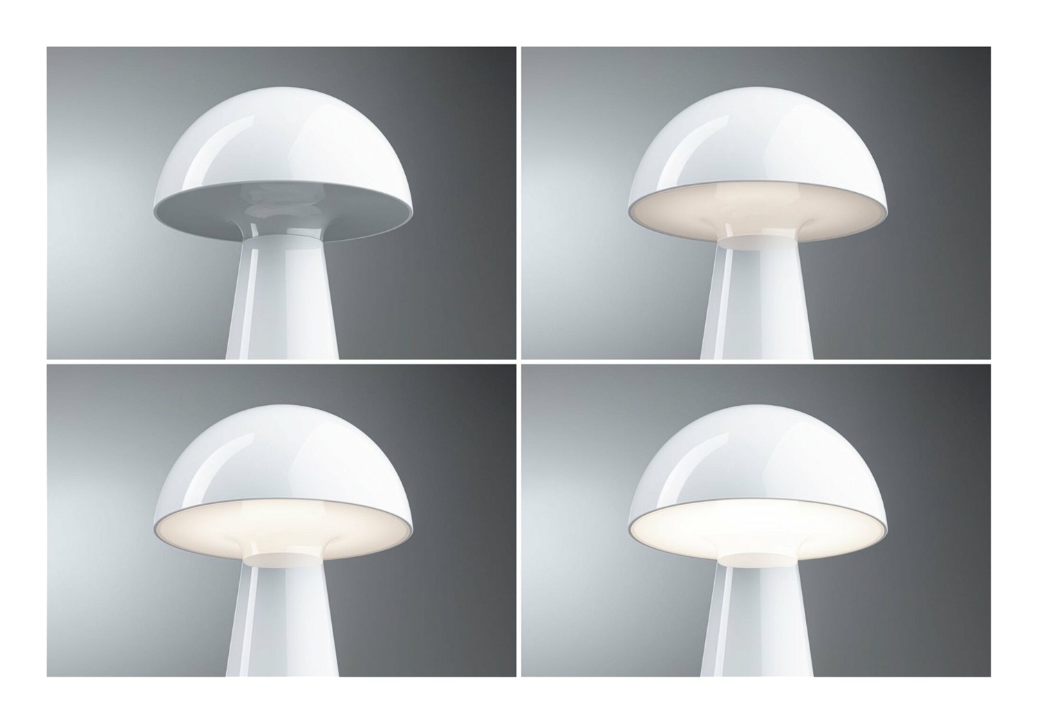Paulmann Onzo Lampada da Tavolo LED Ricaricabile 3-Step-Dim IP44 2700K 2,6W Bianco