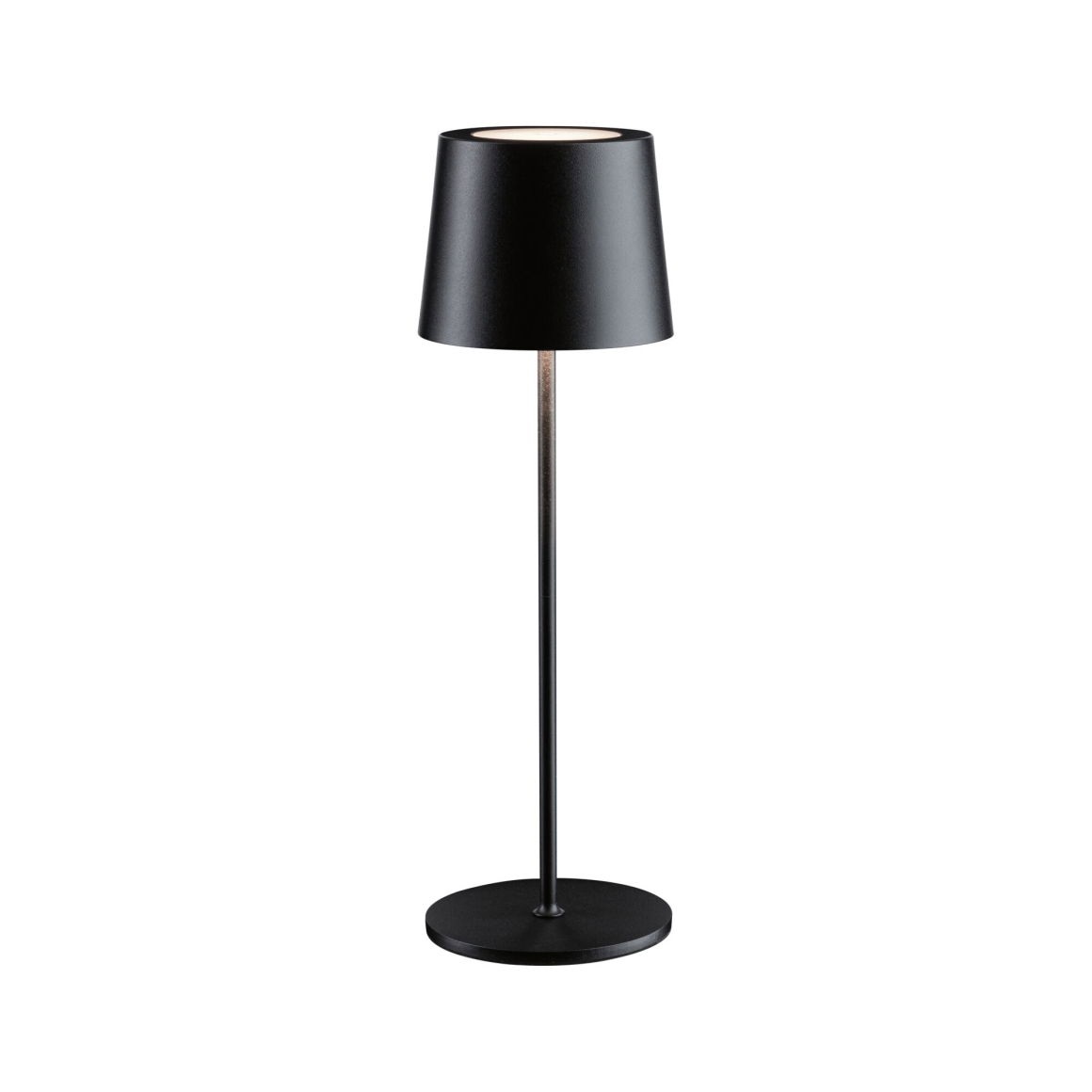 Paulmann Gilo Lampada da Tavolo LED Dimmerabile a Batteria IP44 2700K Nero Opaco