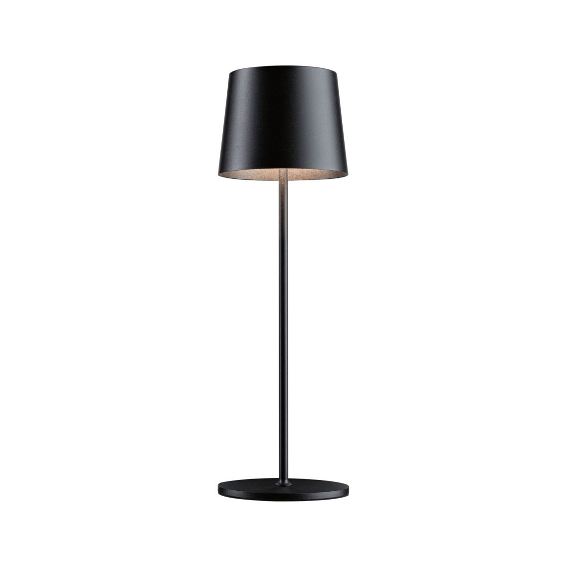 Paulmann Gilo Lampada da Tavolo LED Dimmerabile a Batteria IP44 2700K Nero Opaco