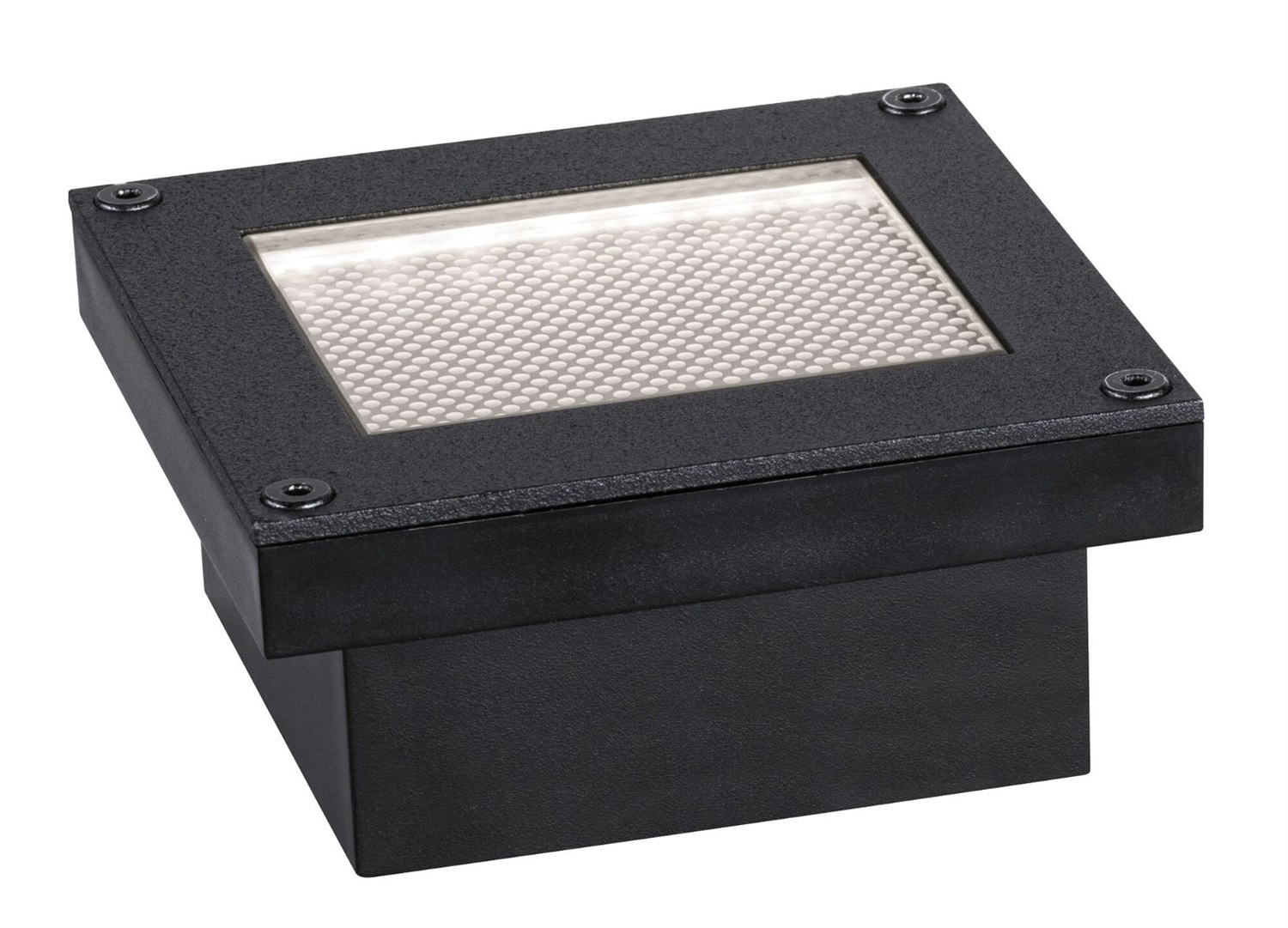 Paulmann Domenic - Lampada da incasso a LED solare IP67 rettangolare, bianco caldo, senza fili, in plastica