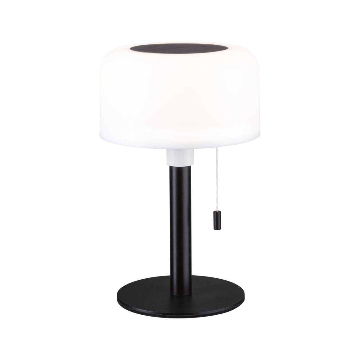 Paulmann Bartja Lampada da Tavolo Solare LED 1x1.6W Nero, Altezza 24cm, 160lm, 2700K