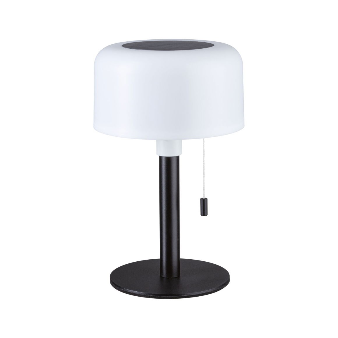 Paulmann Bartja Lampada da Tavolo Solare LED 1x1.6W Nero, Altezza 24cm, 160lm, 2700K
