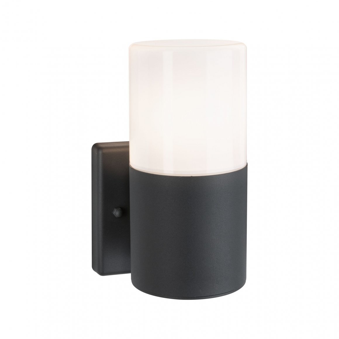 Paulmann Tubs Lampada da Parete per Esterni IP44 Rotonda Max 15W Grigio Opaco in Metallo e Plastica