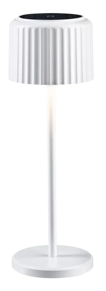 Paulmann Else Lampada da Tavolo LED 30,5 cm Bianco 2700 K con Interruttore Touch e Modulo Solare