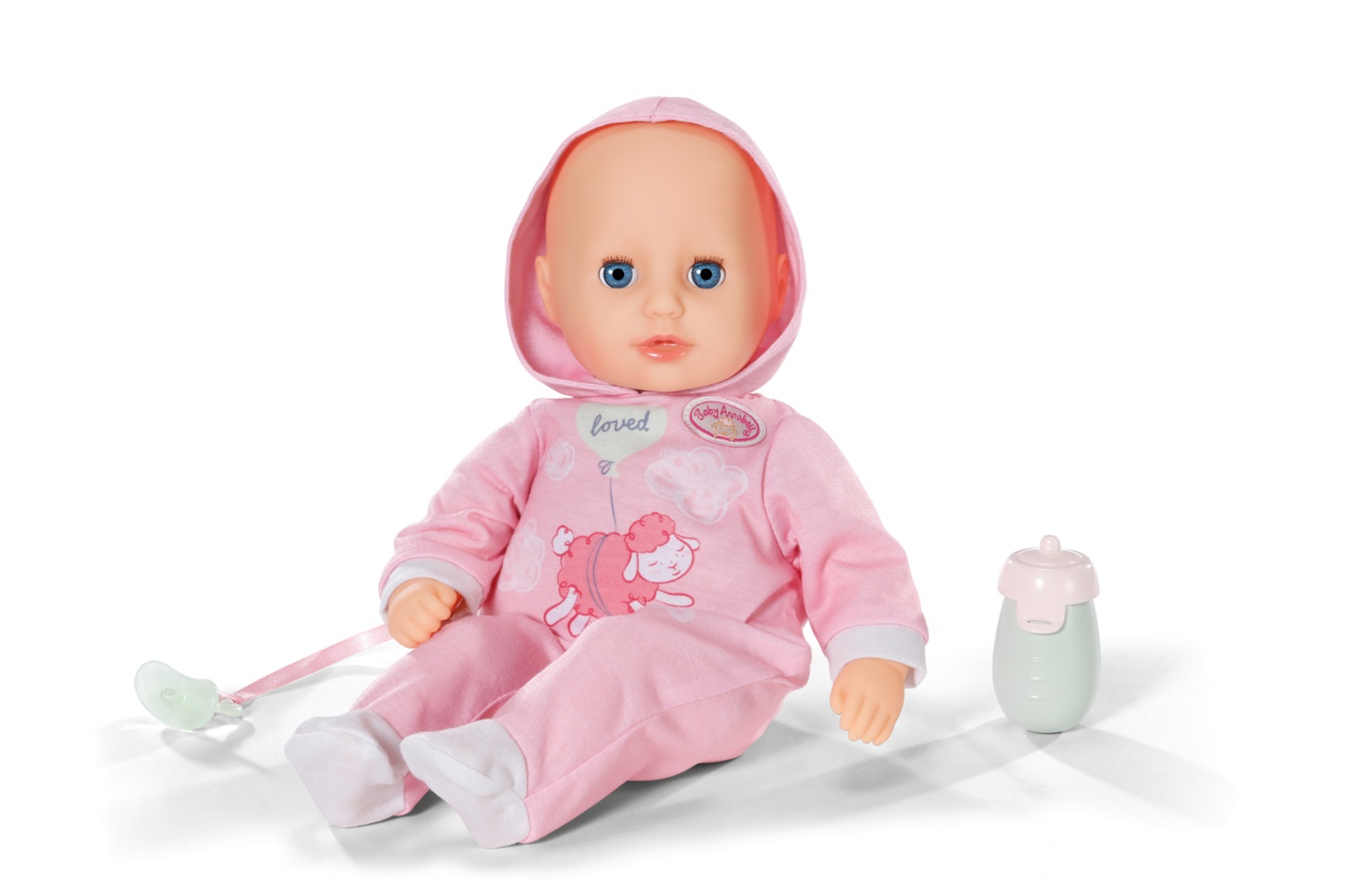 Zapf Creation Baby Annabell® Hannah - Bambola in tessuto da 36 cm con 5 funzioni interattive per bambini da 1 anno