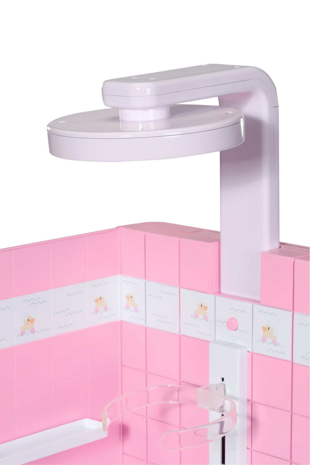 BABY born Walk-In Shower per Bambole di 43 cm - Facile da Usare, Promuove Empatia e Abilità Sociali - Include Doccia Regolabile e Tappetino da Bagno