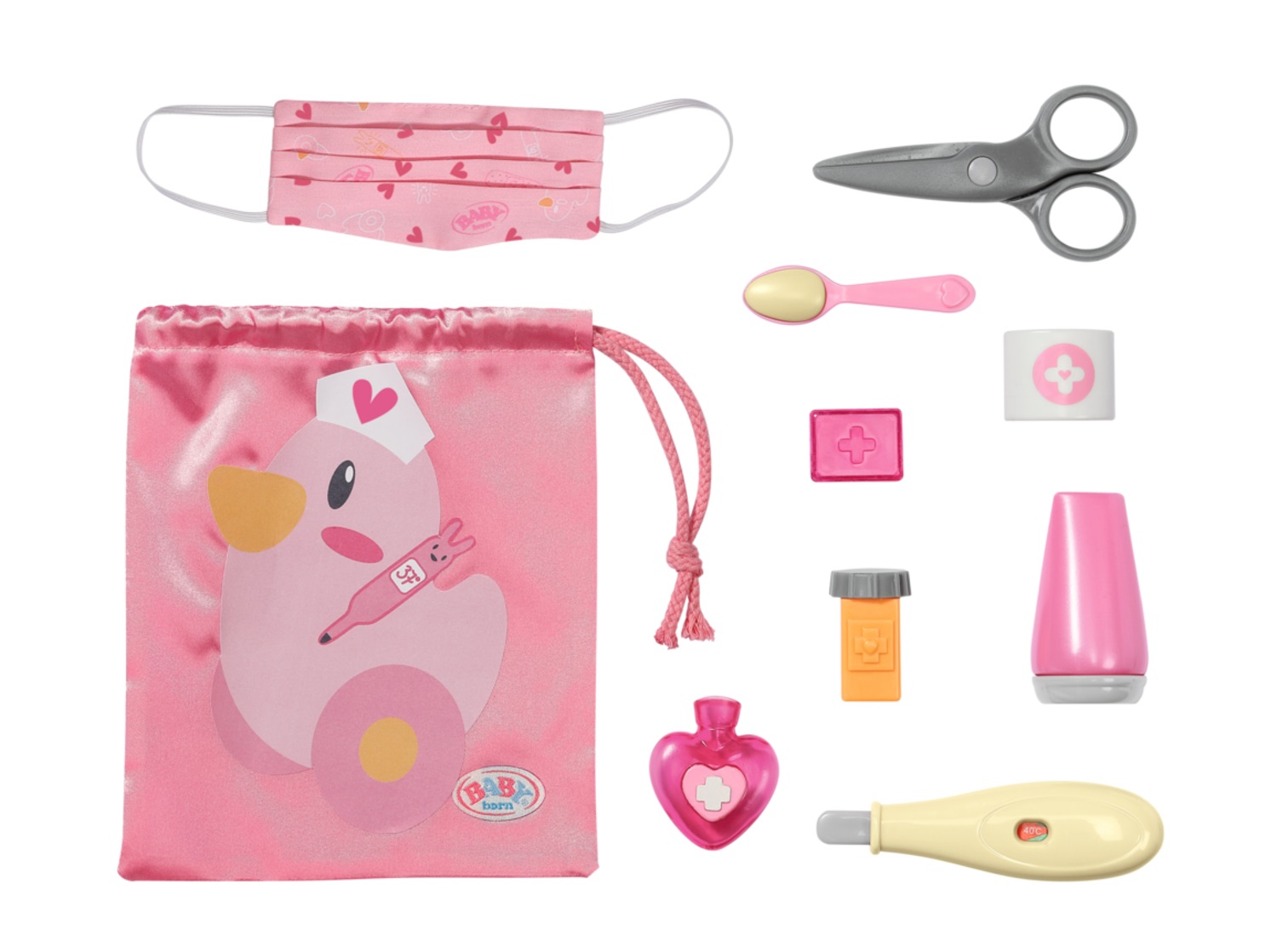 Baby born Kit Pronto Soccorso - Set da gioco per bambole con 9 accessori medici e custodia
