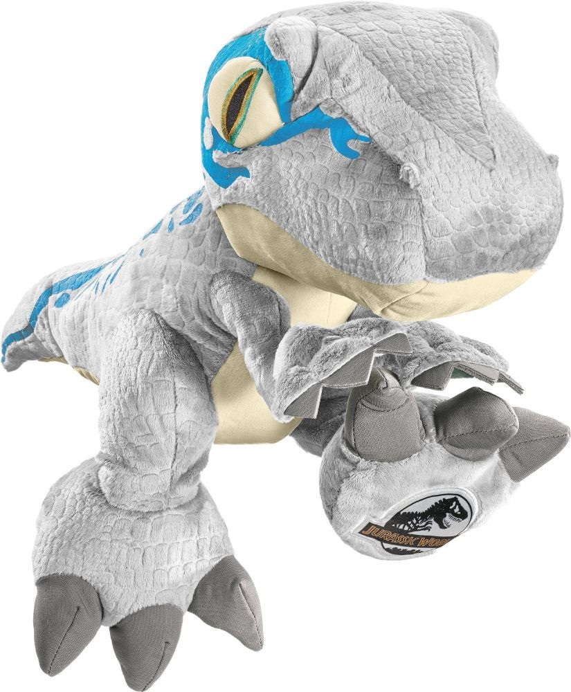 Schmidt Spiele Jurassic World - Peluche Velociraptor BLU Morbido da 48 cm