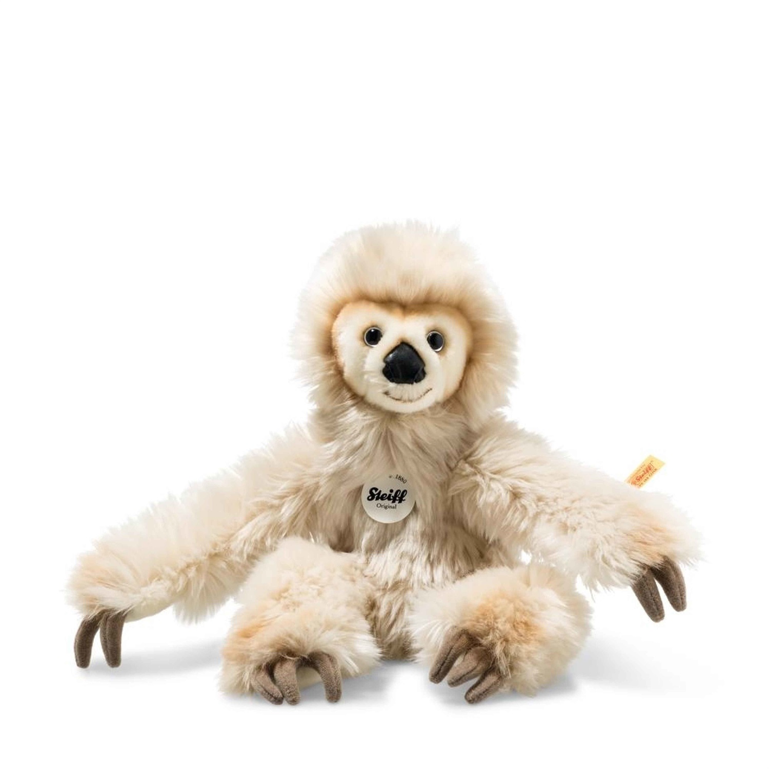 Steiff Miguel - Bradipo di Peluche Crema, 33 cm, Morbido e Tenero