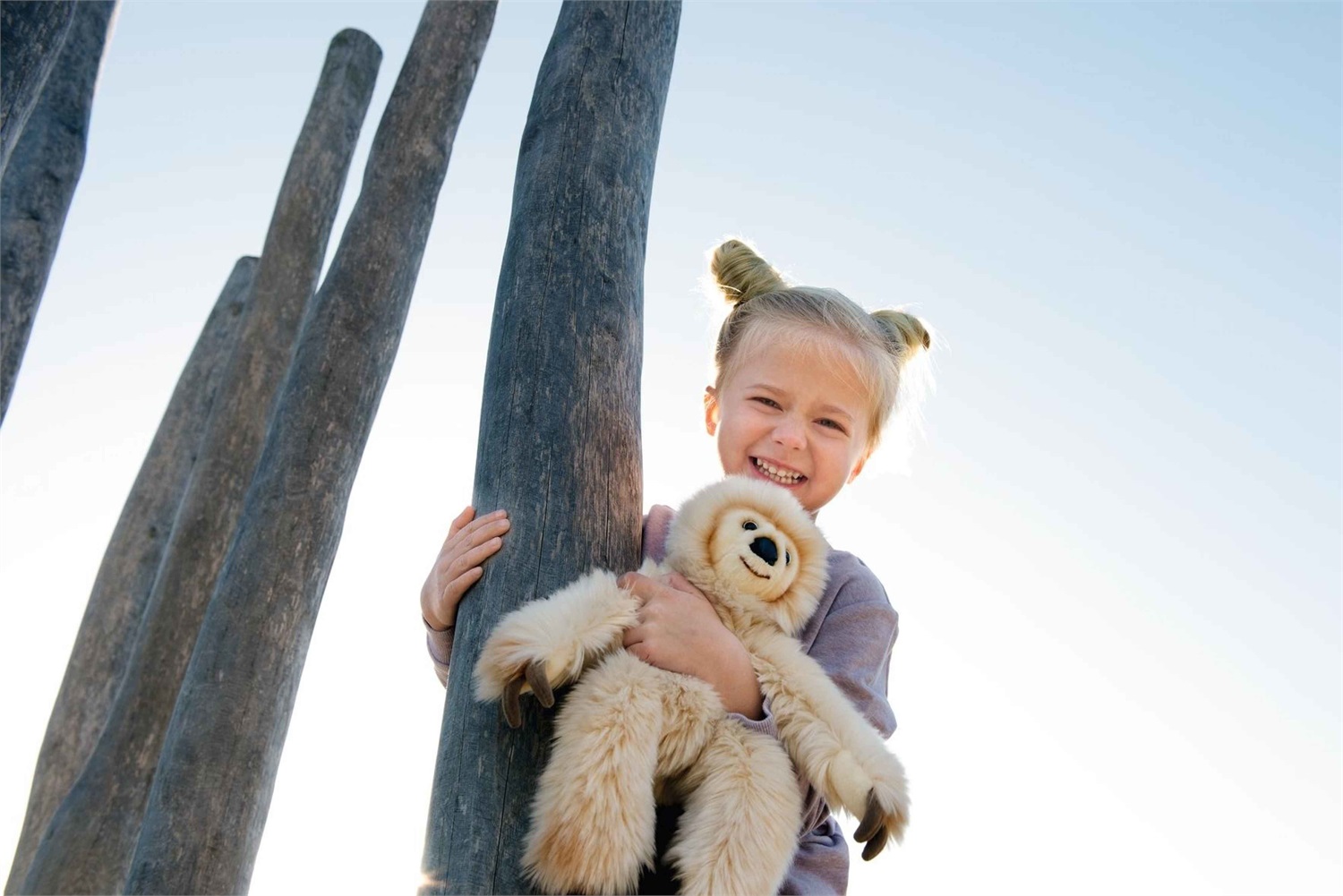 Steiff Miguel - Bradipo di Peluche Crema, 33 cm, Morbido e Tenero