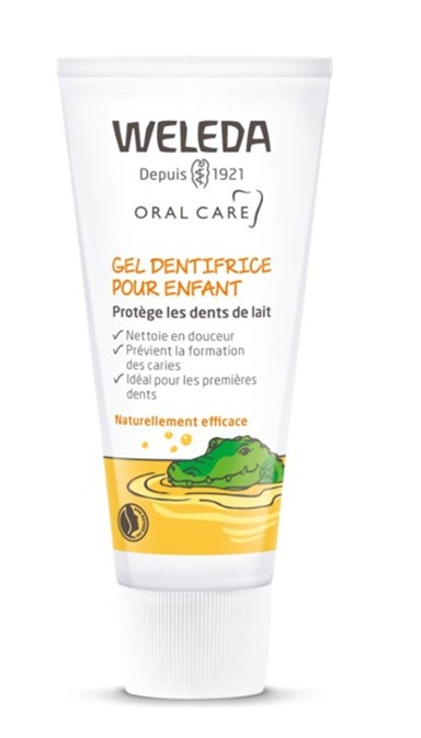 Weleda Dentifricio per Bambini 50ml - Gel Sicuro per Denti da Latte, Previene Carie e Senza Fluoruri