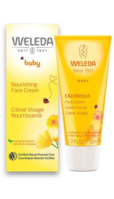 Weleda Crema Viso Calendula 50ml - Idratante e Protettiva per la Pelle Sensibile dei Bambini