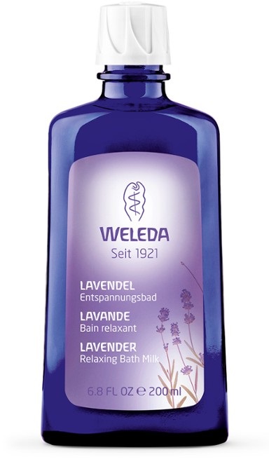 Weleda Bagno Rilassante alla Lavanda 200 ml - Formula Lattiginosa Non Schiumogena con Olio Essenziale di Lavanda per Rilassamento e Aromaterapia